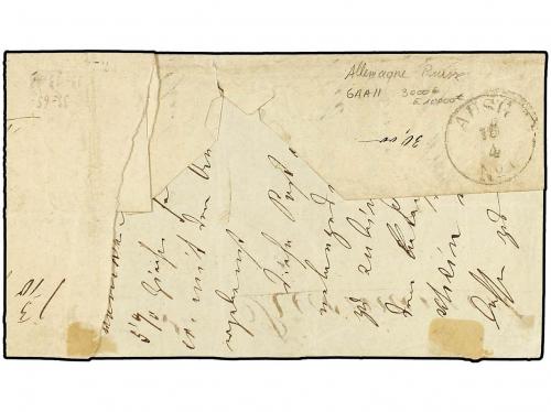 ✉ (1853 CA). Cover front and part back sent registered with