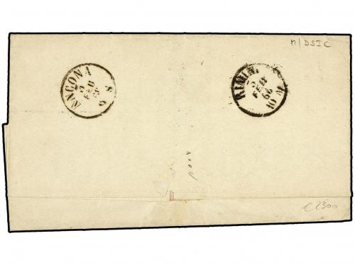 ✉ SAN MARINO. 1866 (Feb 3). Entire letter franked by Italy