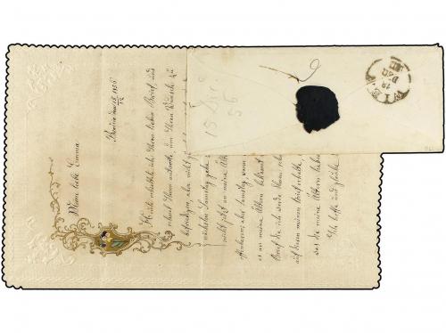 ✉ 1856 (Dec 15). Embossed decorative Ladies´ envelope to VI
