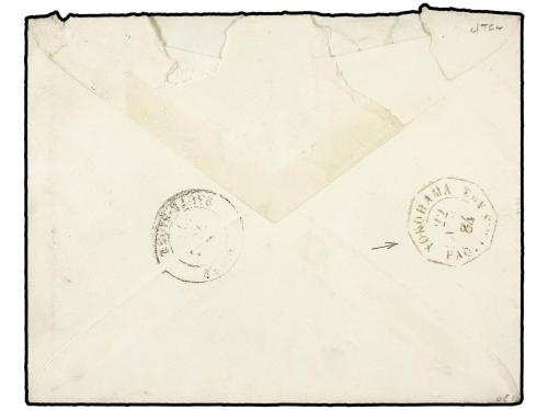 ✉ JAPON. 1884 (Nov. 22). Cover to FRANCE franked by top mar