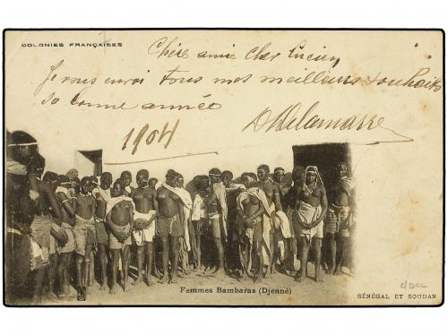 ✉ SENEGAL. Ce. 13+15. 1903 (Dec 20). Postcard sent register