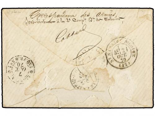✉ GUADALUPE. Ce. 4. 1870 (Oct 4). Cover to FRANCE franked a