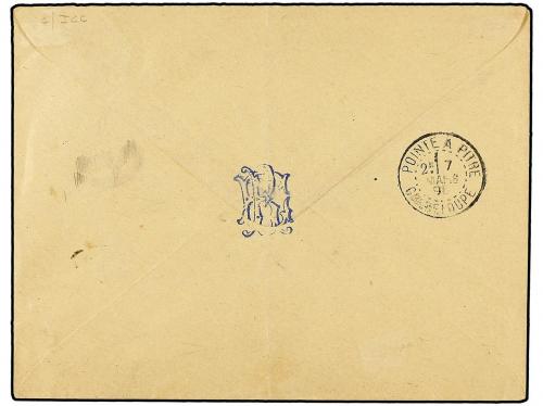 ✉ GUADALUPE. 1895 (March 7). Cover to PARIS franked by 1892