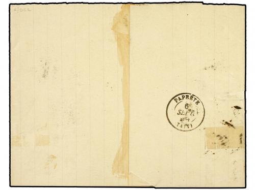 ✉ TAHITI. Ce. 18+20. 1894 (Sept. 6). Newspaper wrapper mail