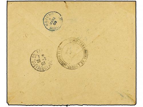 ✉ MADAGASCAR. Ce. 37. 1903 (March 2). Registered cover stru