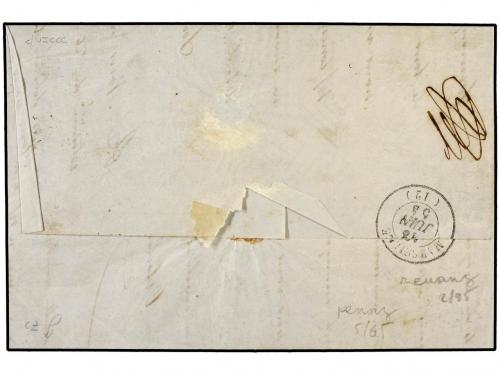 ✉ Ce. 15. 1854 (June 10). Cover from CONSTANTINOPLE to MARS