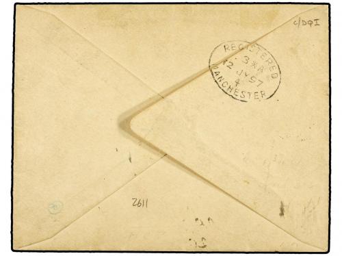 ✉ SIERRA LEONA. 1897 (25 June). Envelope registered to MANC