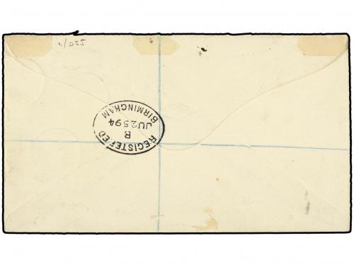 ✉ NIGERIA. 1894 (23 May). Envelope registered to BIRMINGHAM