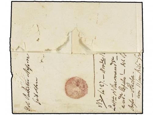 ✉ GIBRALTAR. 1830. LISBON to MALTA. Forwarded letter to GIB