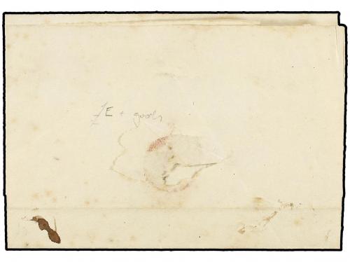 ✉ GIBRALTAR. 1834. GIBRALTAR to MALTA. Entire letter with b