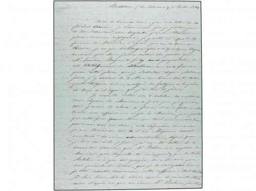 ✉ COLONIAS INGLESAS. 1848 (July 8). BRITISH INDIAN OCEAN TE
