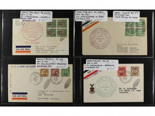 ✉ FILIPINAS. 1927-31. PIONNER FLIGHTS. 17 covers air mail c