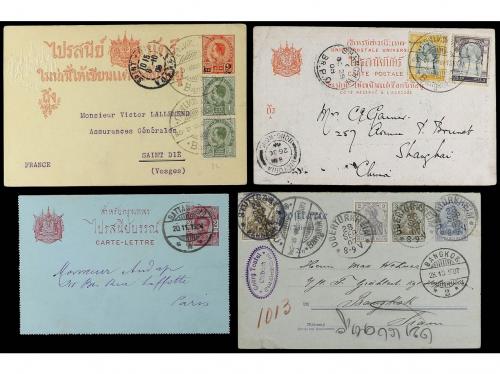 ✉ TAILANDIA. 1904-1940. 8 covers, diverse frankings.