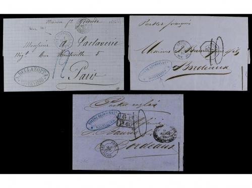 ✉ URUGUAY. 1799-1843. 7 covers, one from Montevideo to Lond