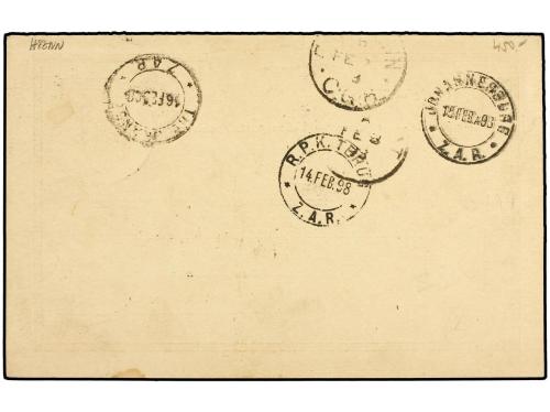 ✉ ALEMANIA. 1898 (Jan 7). 10pf+10pf stationery reply cards u