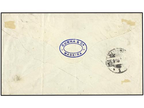 ✉ PORTUGAL: MADEIRA. 1898 (Sept 19). Unpaid cover from Madei