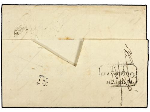 ✉ GIBRALTAR. 1834 (April 24). Entire letter from Gibraltar t