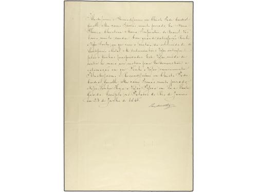 ✉ BRASIL. 1845 (June 23). Entire letter written and signed b