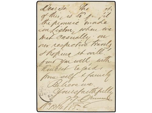 ✉ BRASIL. 1885 (April 23). 20r. brown postal stationery card