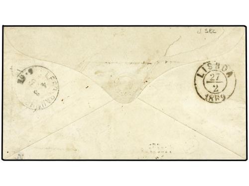 ✉ PORTUGAL. 1867. 10 r. yellow, 25 r. rose red (faults) and 