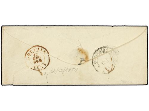 ✉ BELGICA. 1854 (Nov 27). CRIMEAN WAR. Cover to BELGIUM mail
