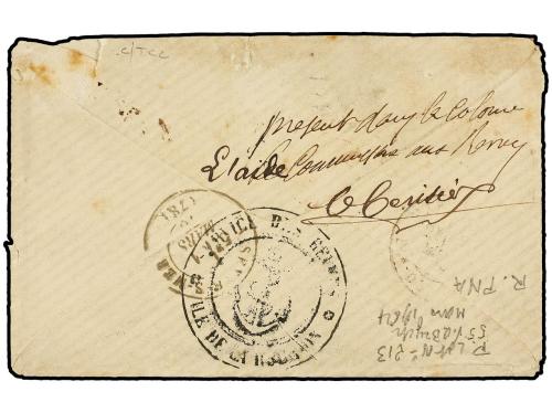 ✉ REUNION. 1878 (Feb 2). Cover to FRANCE franked by imperfor