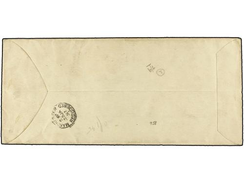 ✉ NIGERIA. 1896 (19 Dec.). Envelope (227x100 mm.) registered