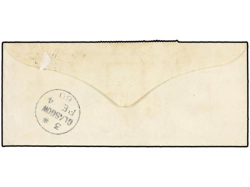 ✉ GIBRALTAR. 1860. GIBRALTAR to GLASGOW. Envelope franked wi
