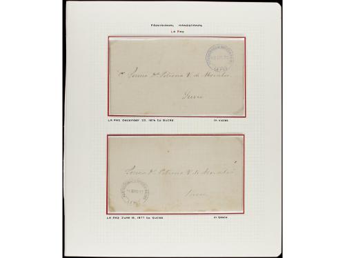✉ BOLIVIA. 1880-1886. LA PAZ. Conjunto de dieciocho cartas c