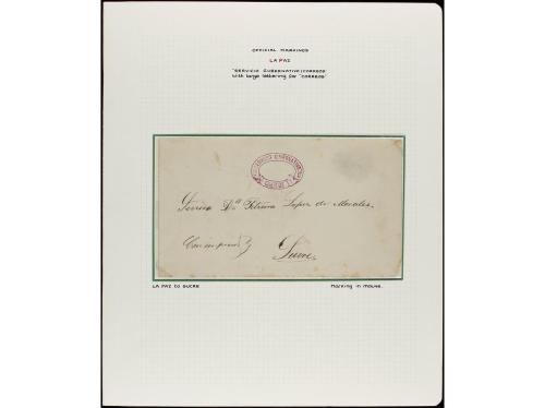 ✉ BOLIVIA. 1880-1886. LA PAZ. Conjunto de dieciocho cartas c