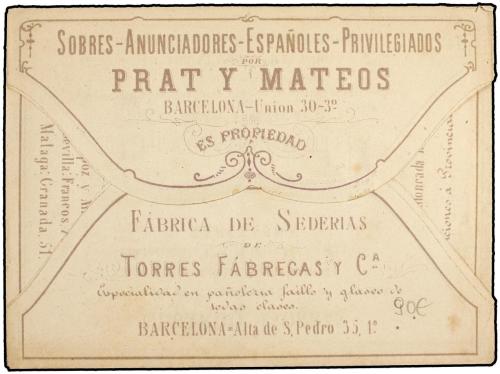 ✉ ESPAÑA. Ed. 204. 1881. BARCELONA a STA.COLOMA DE FARNES. S