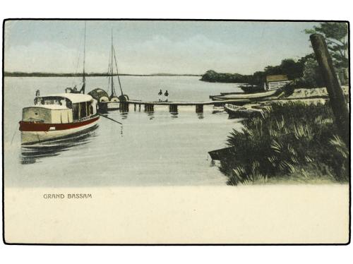 ✉ COSTA DE MARFIL. 1912 (Aug 26). Postcard from Grand Bassam