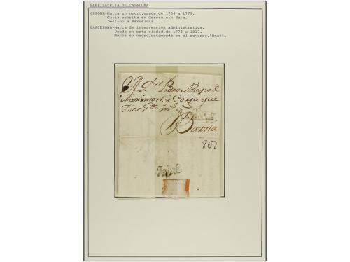 ✉ ESPAÑA: PREFILATELIA. 1750-1843. GERONA. Colección de 11 c
