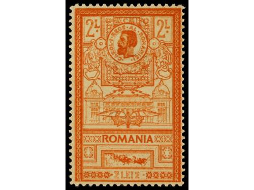 * RUMANIA. Mi. 159 (2). 1903. 2 l. orange and 2 l. dark oran
