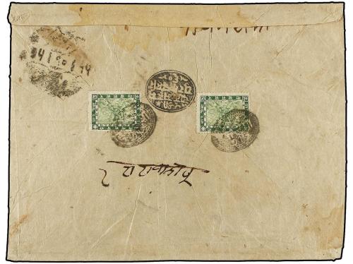 ✉ NEPAL. Mi. 22 (6). 1919 (January). KALAIYA to KATHMANDU. R