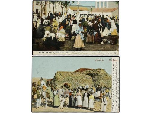 ✉ ESPAÑA. Ed. 243 (2). 1904-21. Dos tarjetas circuladas desd