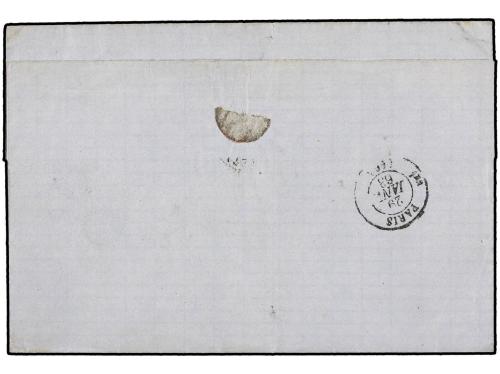 ✉ FRANCIA. Yv. 14. 1863. THANN a LILLE. 20 cts. azul (margen