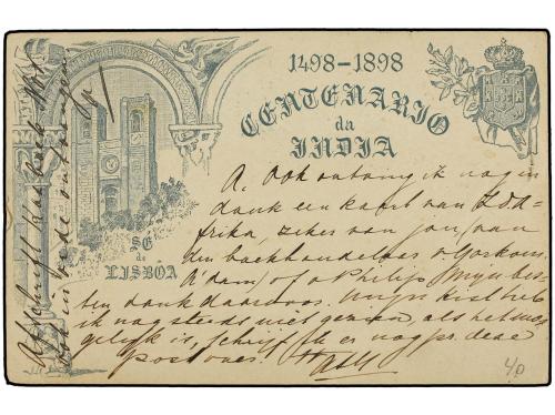 ✉ GUINEA PORTUGUESA. 1900. BOLAMA a HOLANDA. Entero Postal d