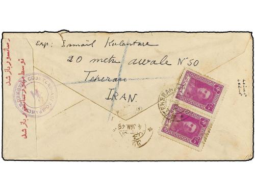✉ IRAN. Mi. 685, 767 (2). 1945. TEHERAN to GREAT BRITAIN. AI
