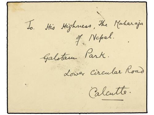✉ NEPAL. 1931. Envelope sent to CALCUTTA dressed to the Maha