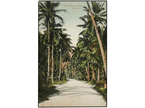 ✉ FILIPINAS. 1911. GUAM to U.S.A. Postcard with 1 ctvo. USA 