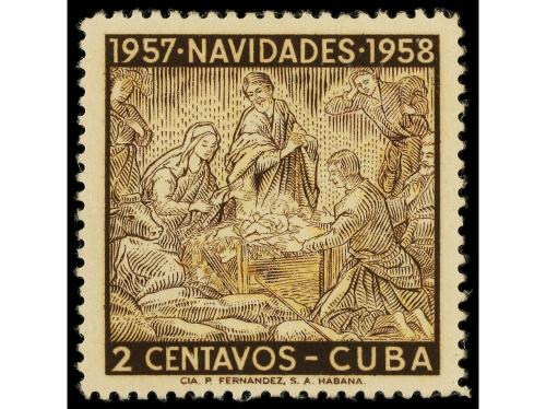 ** CUBA. Ed. 733ef. 1958. 2 ctvos. multicolor FALTA EL COLOR