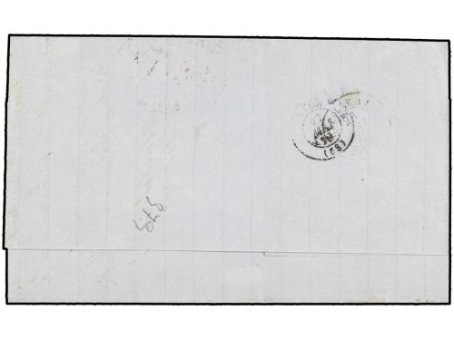 ✉ LEVANTE: CORREO FRANCES. 1871. SMYRNE to LYON. Folded lett