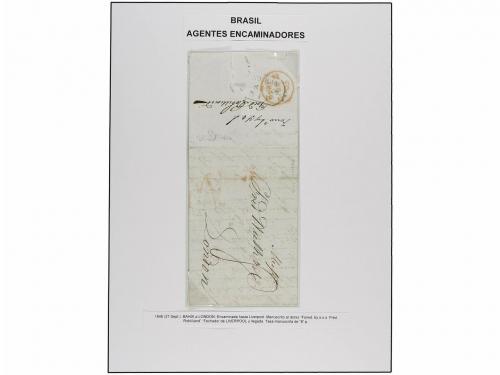 ✉ BRASIL. 1829-1871. AGENTES ENCAMINADORES. Colección montad