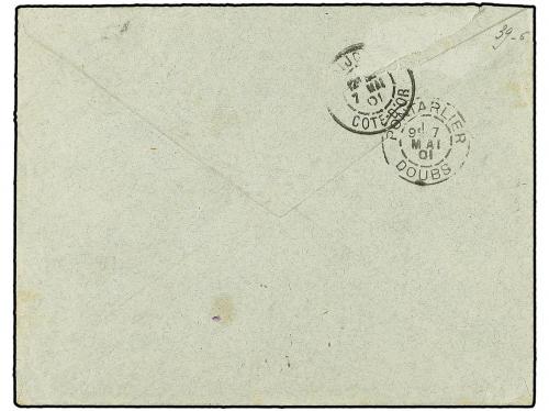 ✉ CHINA. 1901. CHINA to FRANCE. Envelope franked with 1 cts