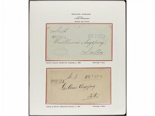 ✉ BOLIVIA. 1871-1876. Tres cartas con marcas TUPIZA y FRANCA