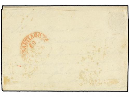 ✉ ESPAÑA. Ed. 1. 1850 (18 Enero). VILLAGARCIA DE AROSA a SAN