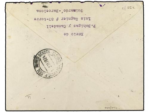 ✉ ESPAÑA. 1924. BARCELONA a BOGOTA (Colombia). Carta circula