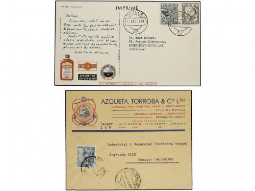 ✉ COLONIAS ESPAÑOLAS: TANGER. 1950-53. CUATRO cartas circula