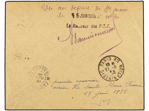 ✉ MADAGASCAR. 1935 (15-V). SAINTE MARIE a PARIS. PRIMER vue